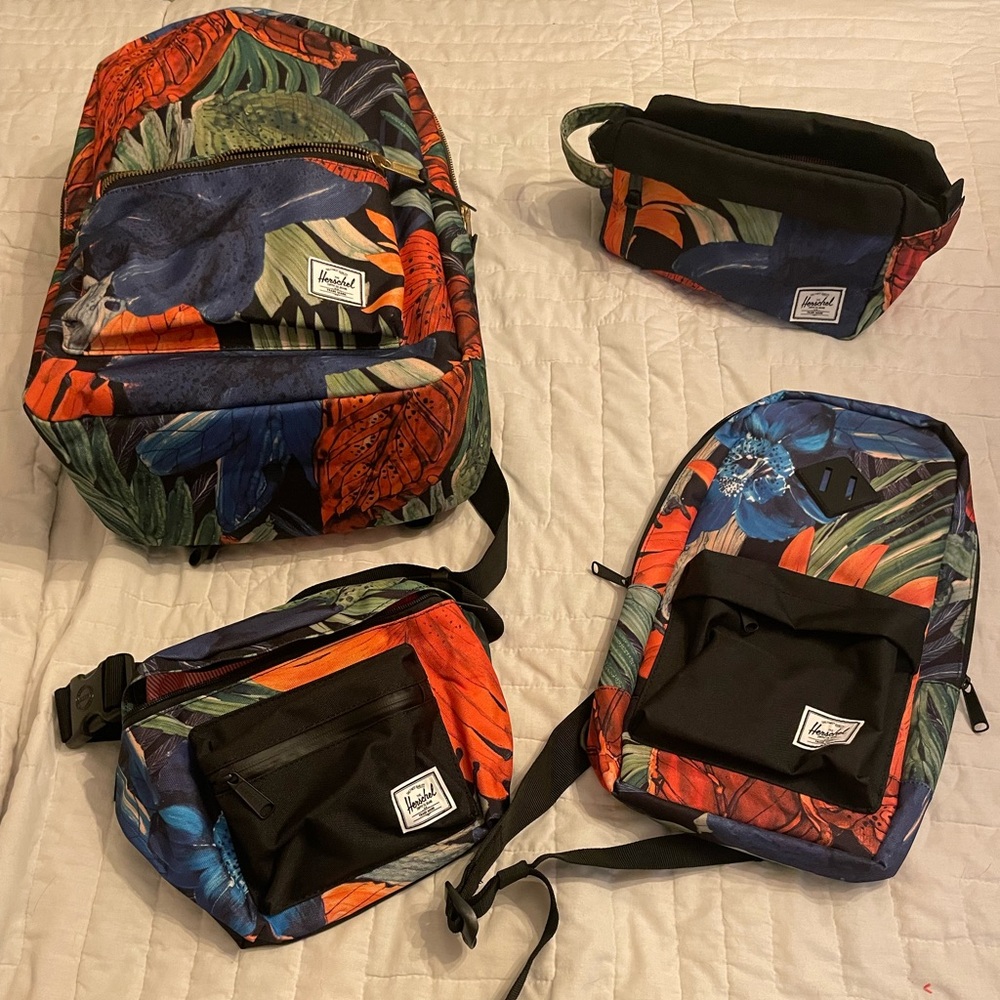 Herschel Supply Company Tropical Print Travel Bag Set